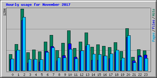 Hourly usage for November 2017